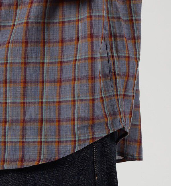 TOMORROWLAND MENS「インドコットン カスリチェック ハーフスリーブシャツ」|シャツ・ブラウス|