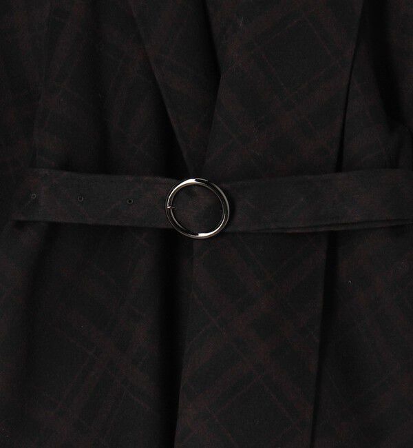 DES PRES「ダブルフェイスチェックジャガード フーディーミディコート」|その他|