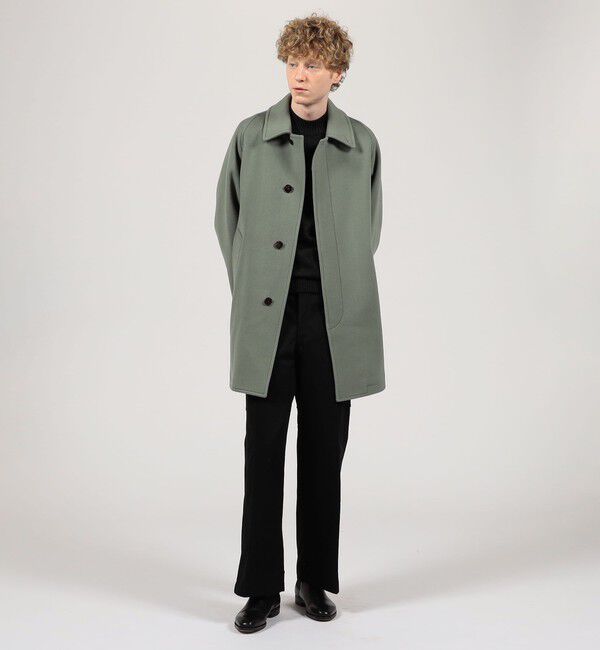 TOMORROWLAND MENS「SUPER120&rsquo;Sウール ショートベロア バルカラーコート」|ステンカラーコート|