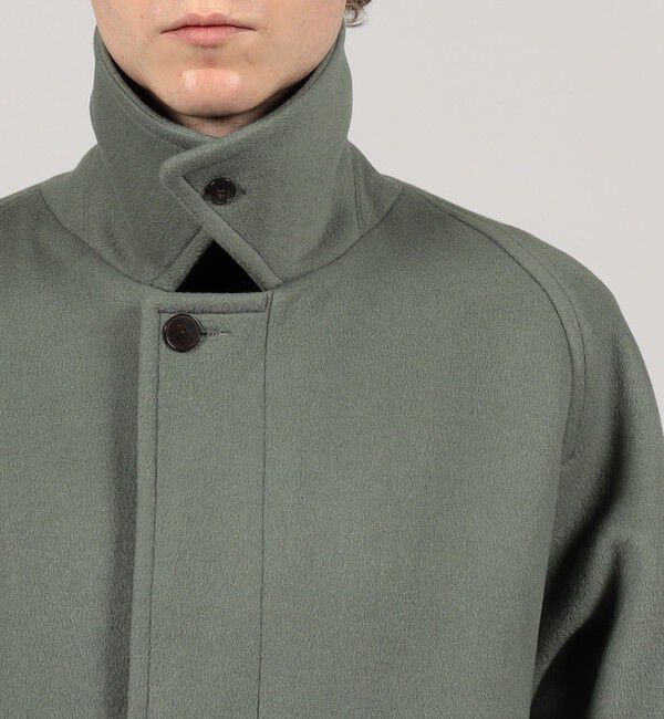 TOMORROWLAND MENS「SUPER120&rsquo;Sウール ショートベロア バルカラーコート」|ステンカラーコート|