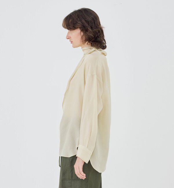 GALERIE VIE「【WEB先行予約】レーヨンシルクブロード バックボウタイブラウス」|シャツ・ブラウス|