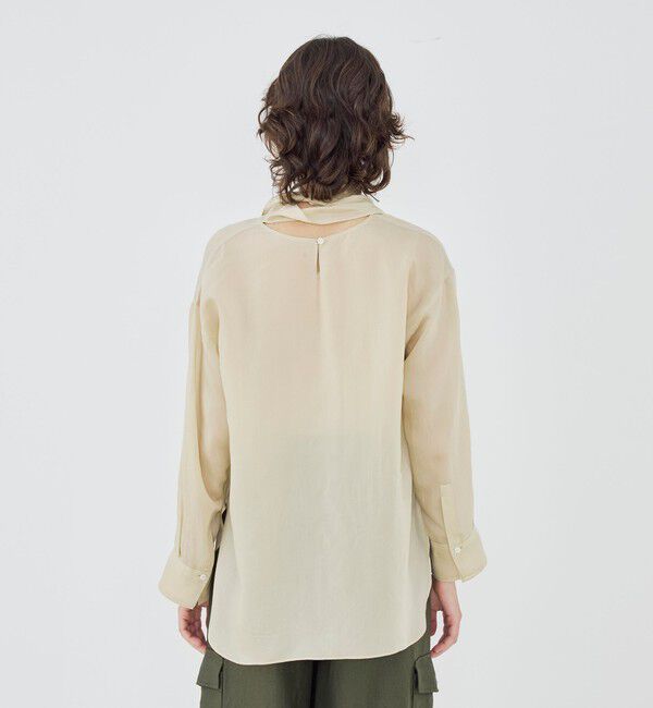 GALERIE VIE「【WEB先行予約】レーヨンシルクブロード バックボウタイブラウス」|シャツ・ブラウス|