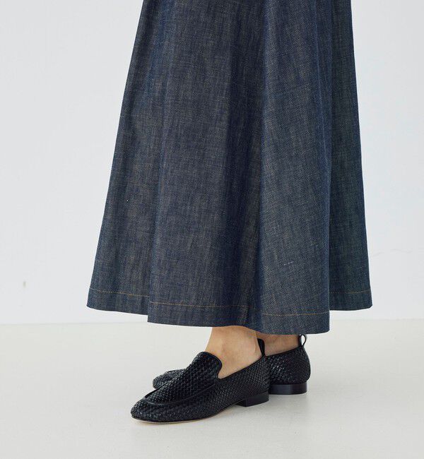 GALERIE VIE「【WEB先行予約】ステイブルーデニム タックドレープスカート」|フレア|