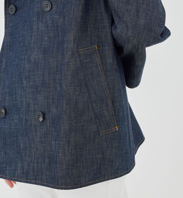 GALERIE VIE「【WEB先行予約】ステイブルーデニム カラーレストレンチコート」|ノーカラーコート|