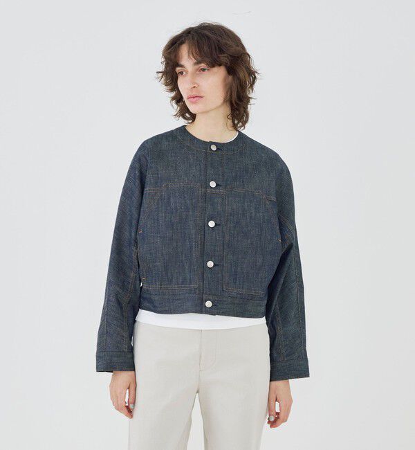 GALERIE VIE「【WEB先行予約】ステイブルーデニム ノーカラージャケット」|デニムジャケット|
