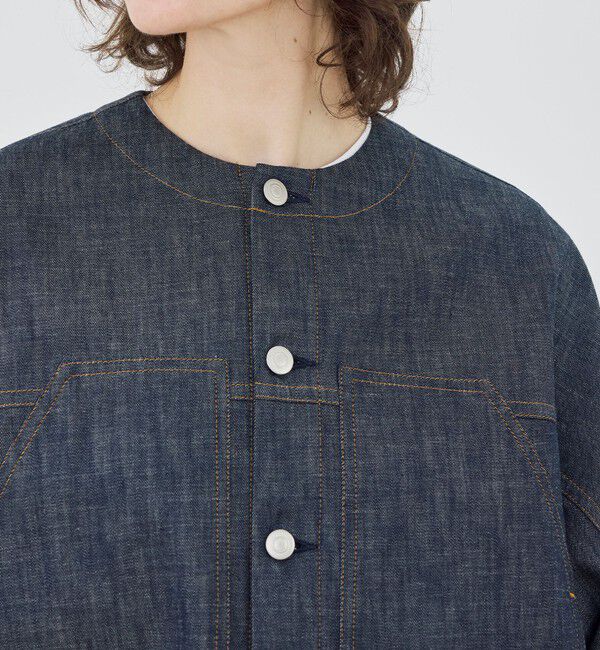 GALERIE VIE「【WEB先行予約】ステイブルーデニム ノーカラージャケット」|デニムジャケット|