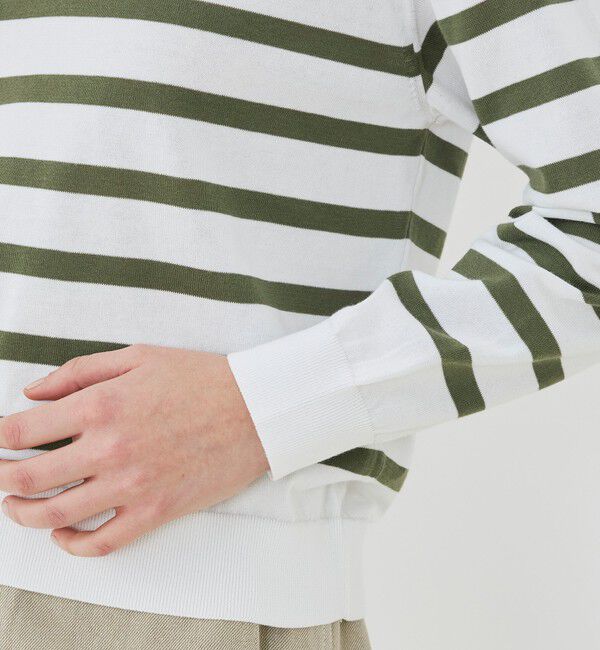 GALERIE VIE「【WEB先行予約】プレーンコットン オープンカラープルオーバー」|ニット・セーター|