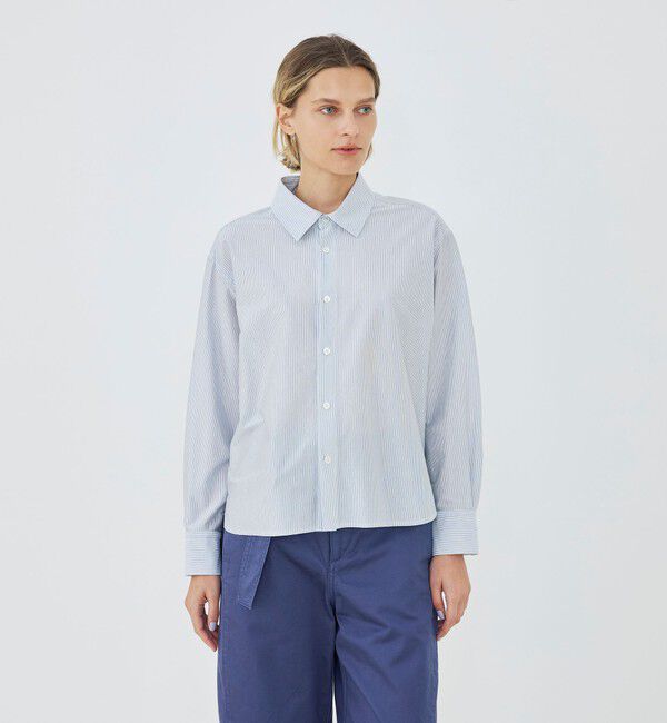 GALERIE VIE「【WEB先行予約】シルキーコットン ショートレングスシャツ」|シャツ・ブラウス|