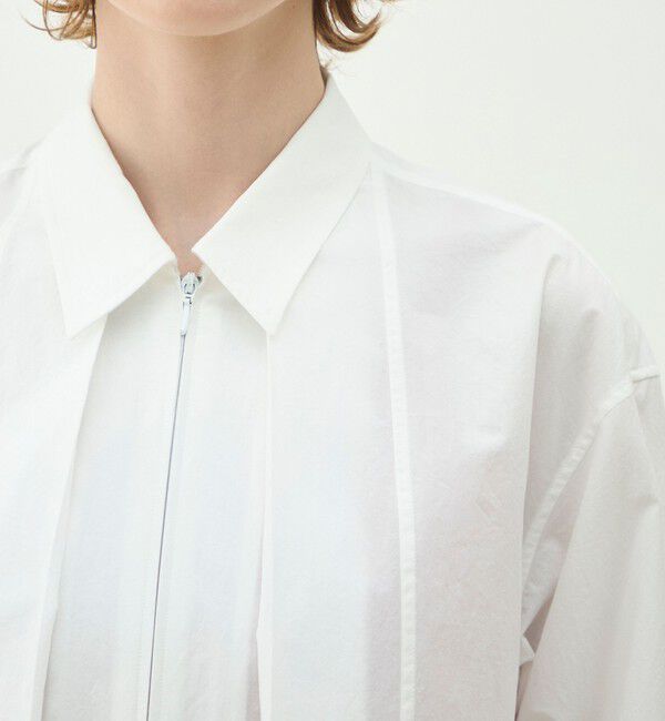 MACPHEE「【WEB先行予約】コットンタイプライター ジップブラウス」|シャツ・ブラウス|