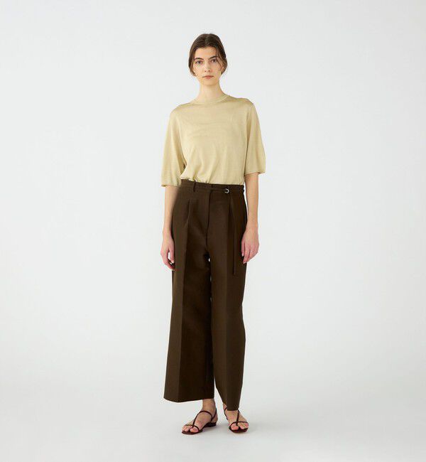 Ballsey「【WEB先行予約】エヴァーシルク ハーフスリーブプルオーバー」|ニット・セーター|