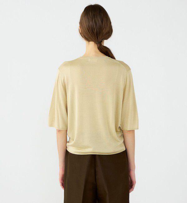 Ballsey「【WEB先行予約】エヴァーシルク ハーフスリーブプルオーバー」|ニット・セーター|