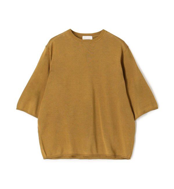 Ballsey「【WEB先行予約】エヴァーシルク ハーフスリーブプルオーバー」|ニット・セーター|45 キャメル