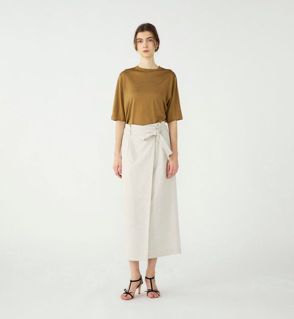 Ballsey「【WEB先行予約】エヴァーシルク ハーフスリーブプルオーバー」|ニット・セーター|