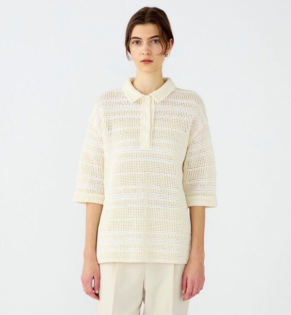 Ballsey「【WEB先行予約】ドライコットン ビッグポロプルオーバー」|ニット・セーター|