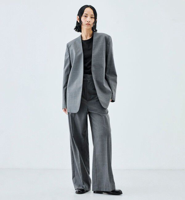 Edition「【WEB先行予約】Super140&rsquo;sトロピカルウール ノーカラージャケット」|ノーカラージャケット|