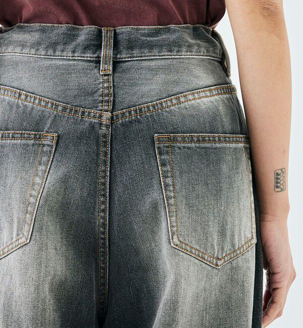 Edition「【WEB先行予約】ブラックデニム ドローコードパンツ」|デニム|