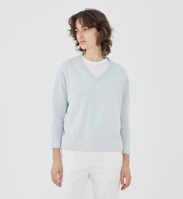 GALERIE VIE「【WEB先行予約】ドライカノコ Vネックプルオーバー」|ニット・セーター|