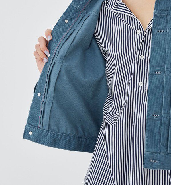 GALERIE VIE「【WEB先行予約】ライトコーデュロイ プリーテッドジャケット」|ブルゾン・スタジャン|