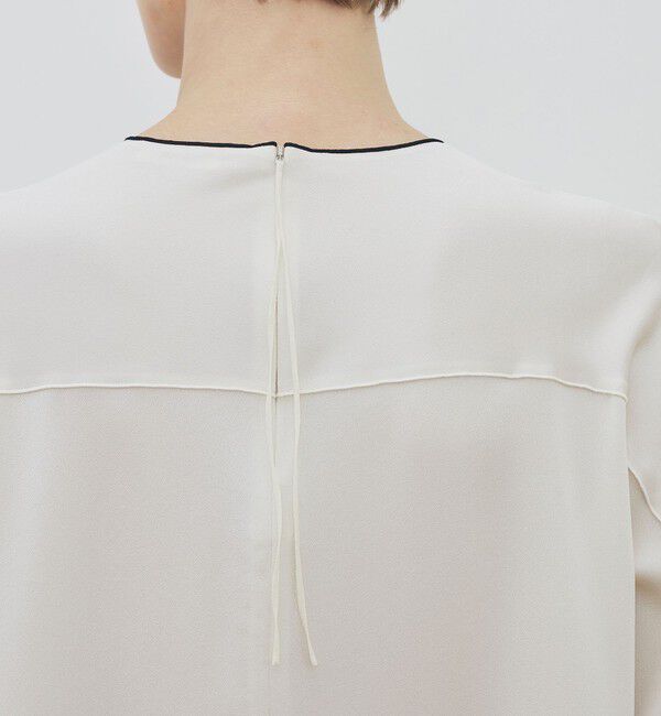 DES PRES「【WEB先行予約】サテンジョーゼット クルーネックプルオーバー」|シャツ・ブラウス|
