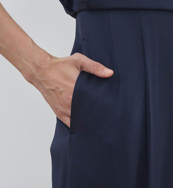 DES PRES「【WEB先行予約】サテンジョーゼット ハイウエストオールインワン」|オールインワン|