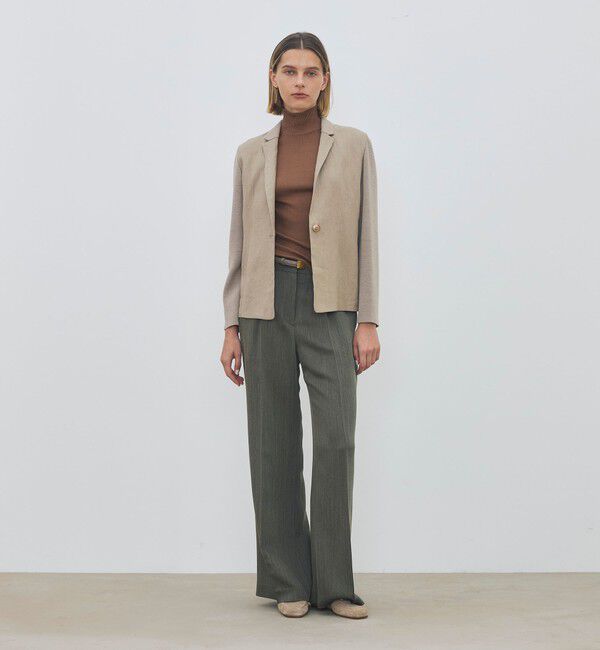 DES PRES「【WEB先行予約】リネンファブリックコンビ テーラーニットジャケット」|テーラードジャケット|