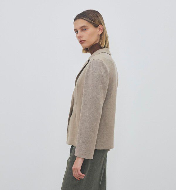 DES PRES「【WEB先行予約】リネンファブリックコンビ テーラーニットジャケット」|テーラードジャケット|