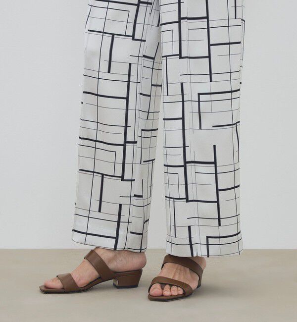 DES PRES「【WEB先行予約】 ウィンドウフレームプリント タックセミワイドパンツ」|その他|