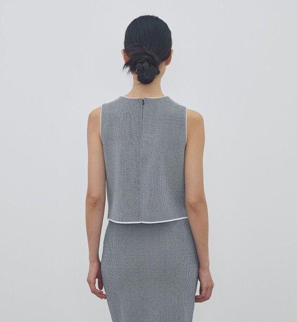 DES PRES「【WEB先行予約】 ストレッチダブルジャカード パイピングプルオーバー」|ニット・セーター|