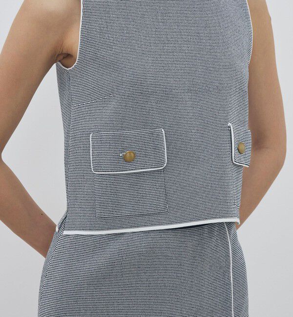 DES PRES「【WEB先行予約】 ストレッチダブルジャカード パイピングプルオーバー」|ニット・セーター|