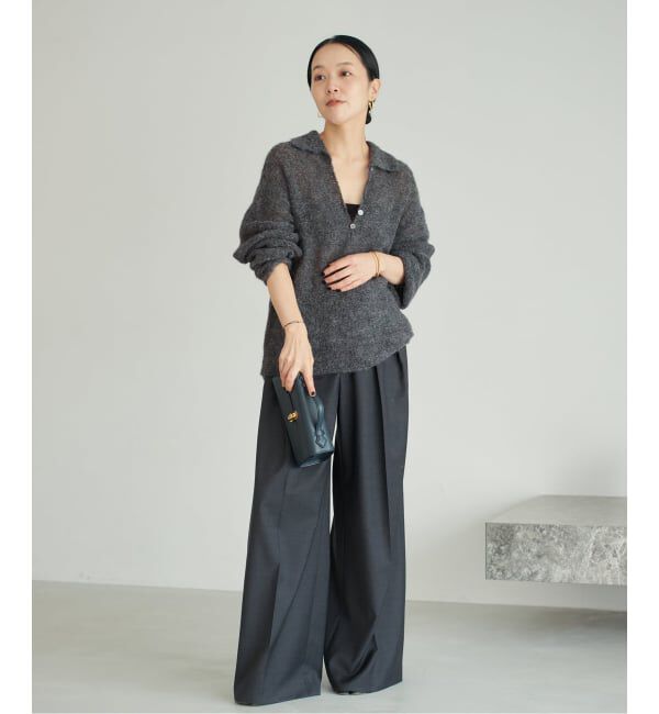 Plage「《追加》ALPACA MIX BUTTON ニット 2」|ニット・セーター|