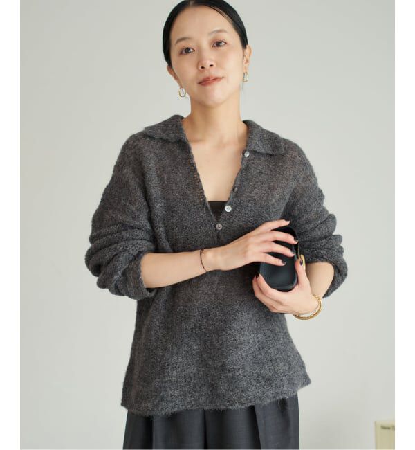 Plage「《追加》ALPACA MIX BUTTON ニット 2」|ニット・セーター|