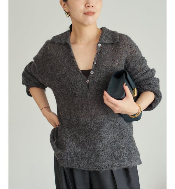 Plage「《追加》ALPACA MIX BUTTON ニット 2」|ニット・セーター|