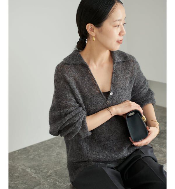 Plage「《追加》ALPACA MIX BUTTON ニット 2」|ニット・セーター|