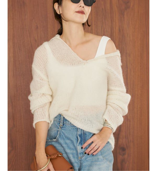 Plage「《追加》ALPACA MIX BUTTON ニット 2」|ニット・セーター|