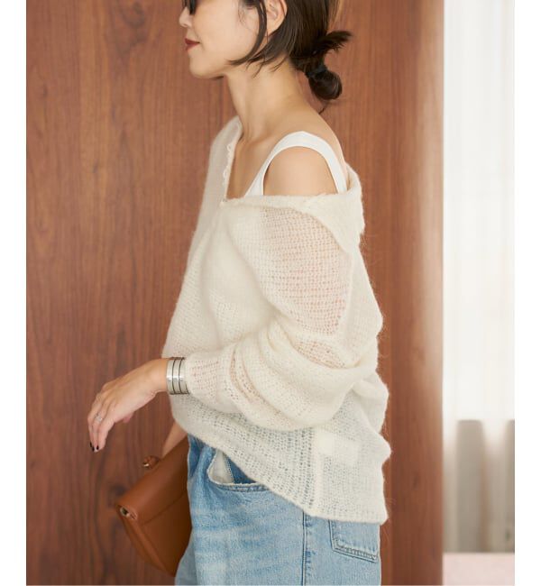 Plage「《追加》ALPACA MIX BUTTON ニット 2」|ニット・セーター|