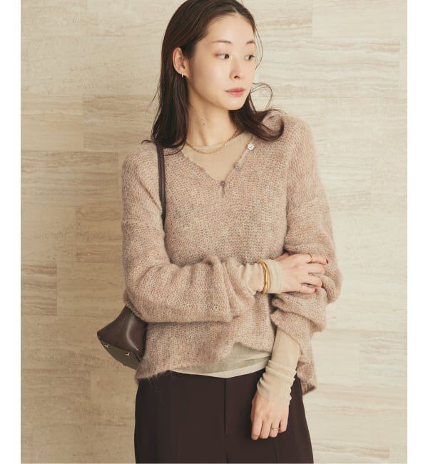 Plage「《追加》ALPACA MIX BUTTON ニット 2」|ニット・セーター|