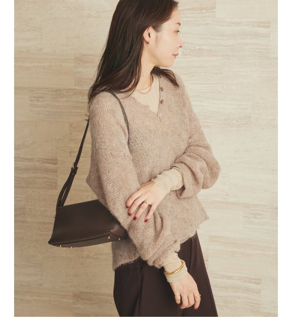 Plage「《追加》ALPACA MIX BUTTON ニット 2」|ニット・セーター|