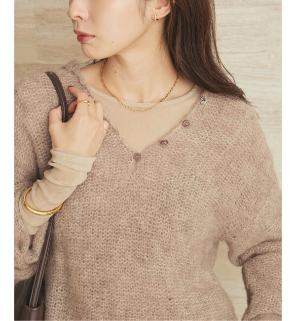 Plage「《追加》ALPACA MIX BUTTON ニット 2」|ニット・セーター|