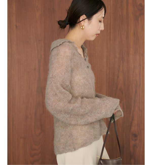 Plage「《追加》ALPACA MIX BUTTON ニット 2」|ニット・セーター|