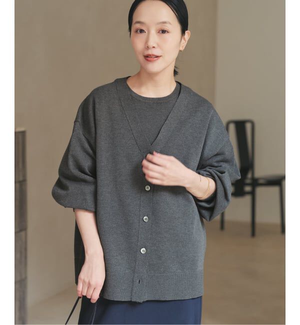 Plage「《WEB限定追加予約》sweat kn nuance カーディガン」|カーディガン|