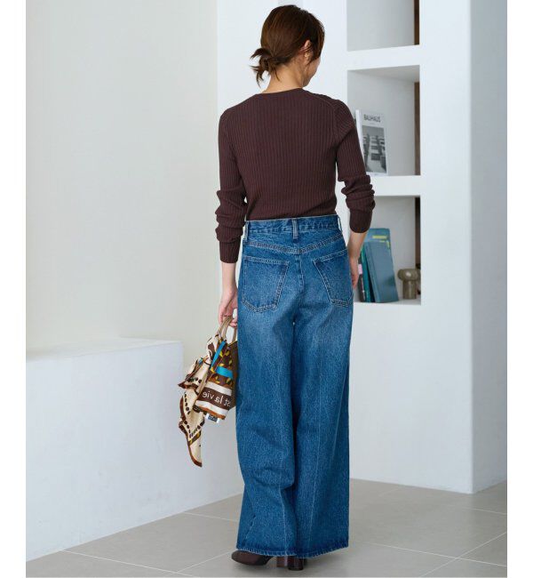 JOURNAL STANDARD relume「ウォッシャブルレーヨンリブクルーネックプルオーバー」|ニット・セーター|