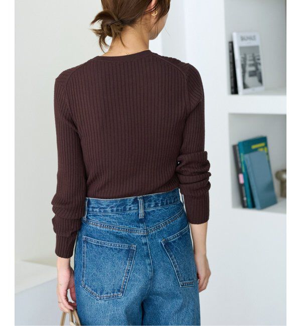 JOURNAL STANDARD relume「ウォッシャブルレーヨンリブクルーネックプルオーバー」|ニット・セーター|