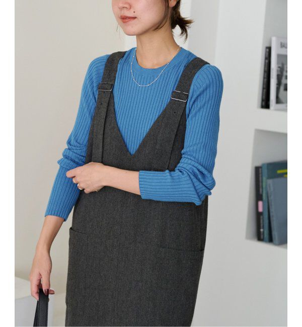 JOURNAL STANDARD relume「ウォッシャブルレーヨンリブクルーネックプルオーバー」|ニット・セーター|