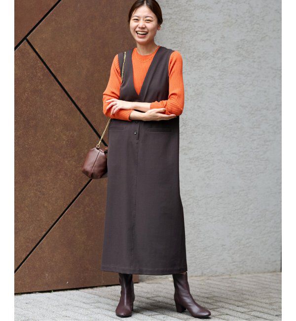 JOURNAL STANDARD relume「ウォッシャブルレーヨンリブクルーネックプルオーバー」|ニット・セーター|