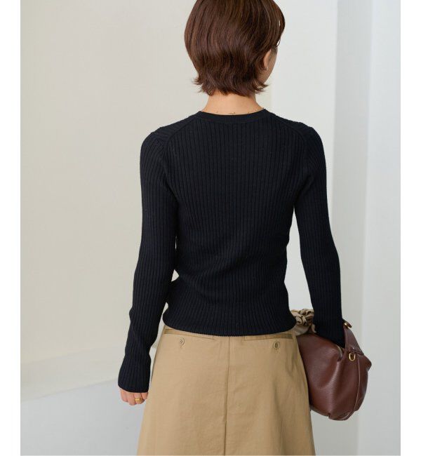 JOURNAL STANDARD relume「ウォッシャブルレーヨンリブクルーネックプルオーバー」|ニット・セーター|