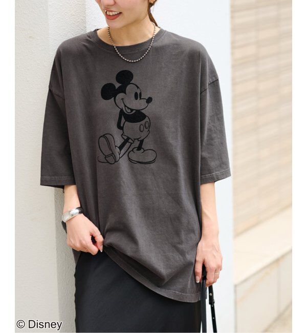 JOURNAL STANDARD relume「【GOOD ROCK SPEED】＜MICKEY MOUSE＞フロッキープリントTシャツ」|Tシャツ・カットソー|