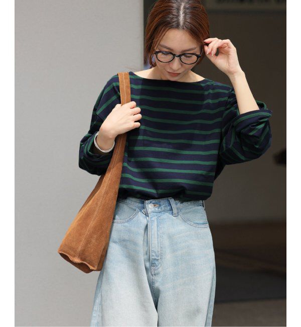 JOURNAL STANDARD relume「バスクボーダープルオーバー」|Tシャツ・カットソー|ネイビー