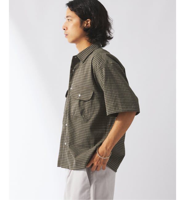 JOURNAL STANDARD relume「ストレッチ サッカー ミニ チェック 半袖 シャツ」|シャツ・ブラウス|