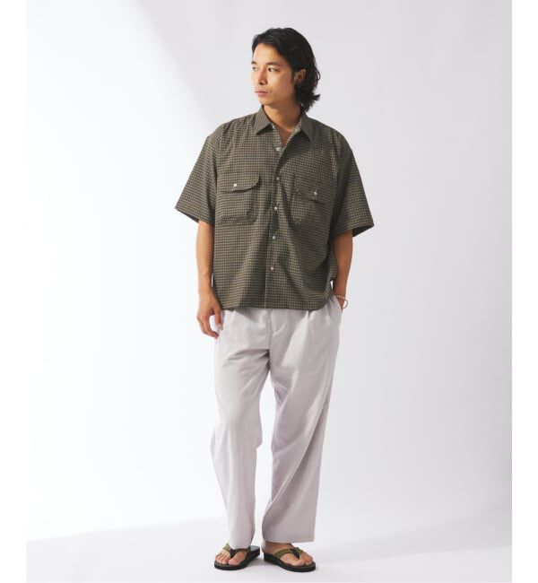 JOURNAL STANDARD relume「ストレッチ サッカー ミニ チェック 半袖 シャツ」|シャツ・ブラウス|