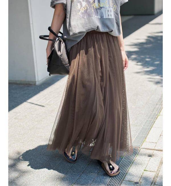 Spick and Span「《追加》チュールスカート」|スカート|